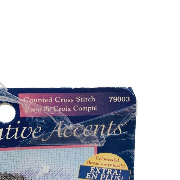 VTG 2003 Dimensions Cross Stitch Kit Opened Package/Unused 5”x7” Kitty Cat Lover - Picture 5 of 7